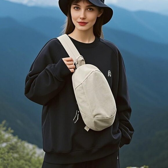 Unisex Nylon Crossbody Bag Compact Travel Sling for Daily Use and Outdoor - Picture 2 of 9